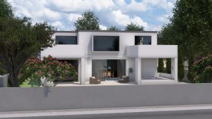 Visualisierung einer Stadtvilla, Architekturvisualisierung, Rendering, 3d Design